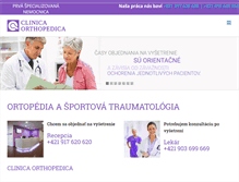 Tablet Screenshot of clinicaorthopedica.sk